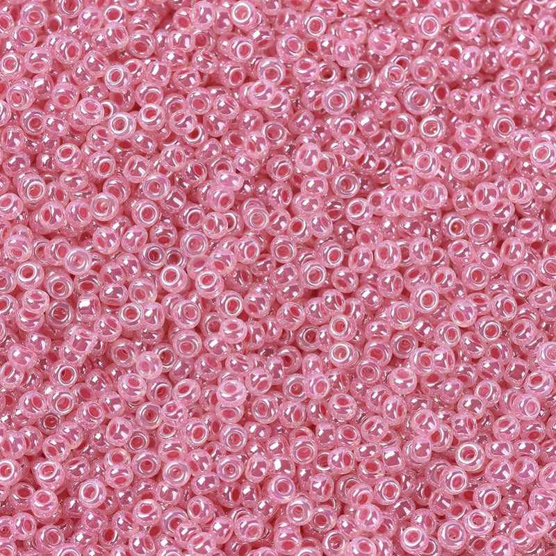 11/0 Miyuki Seed Beads ~ Carnation Pink Ceylon (0535) ~ 10g