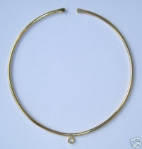 Gold Plate Choker with One Loop ~ 110mm