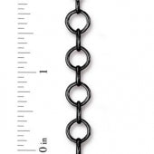 TierraCast Brass Cable Chain ~ 10mm ~ Black ~ Sold per inch
