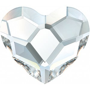 Swarovski Heart Flat Back ~ 14mm ~ Crystal AB