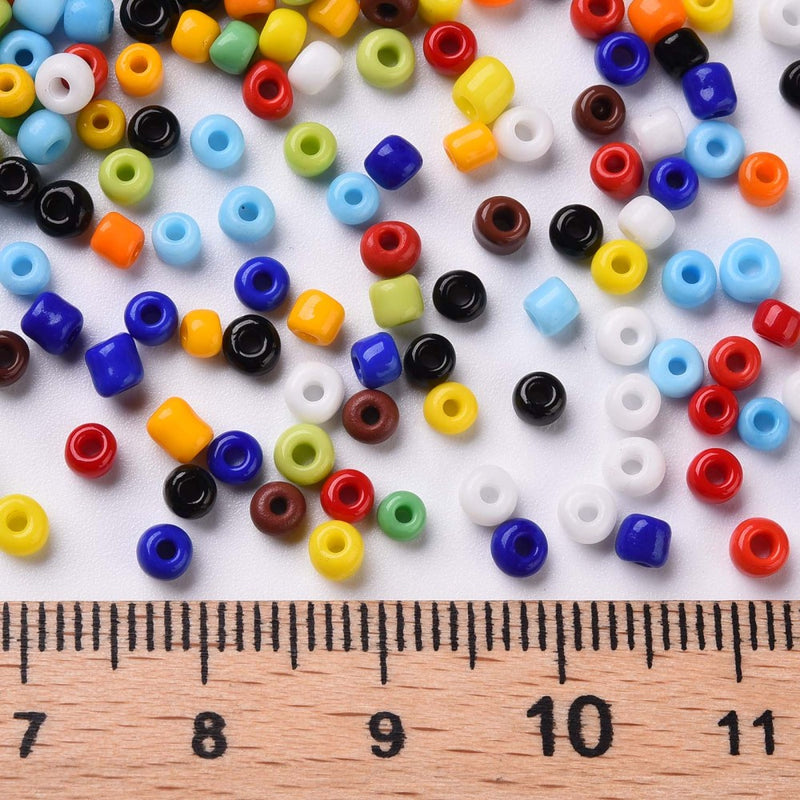 3mm Seed Beads ~ 20g ~ Mixed Opaque Colours