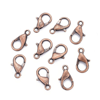 12mm Antique Copper Plated Lobster Clasp ~ Lead and Nickel Free