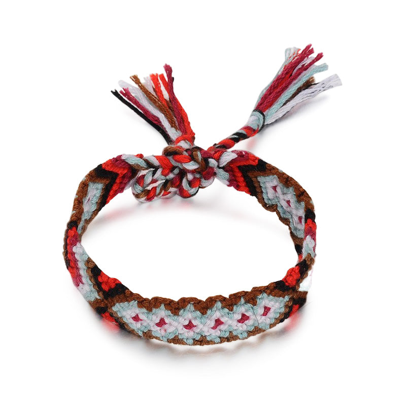 Braided Rope Nylon Thread Bracelet ~ Red ~ 345mm