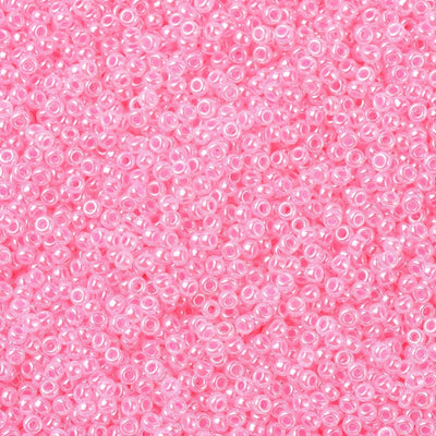 11/0 Miyuki Seed Beads ~ Dark Cotton Candy Pink Ceylon (0544) ~ 10g