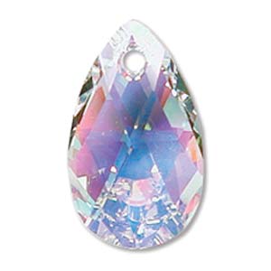 Swarovski Crystal Pear Pendant ~ 22mm ~ Crystal AB