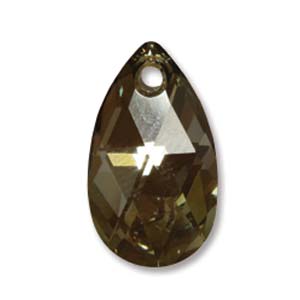 Swarovski Crystal Pear Pendant ~ 16mm ~ Crystal Bronze