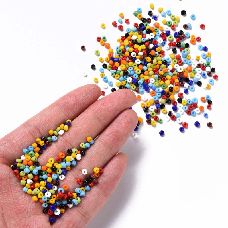 3mm Seed Beads ~ 20g ~ Mixed Opaque Colours