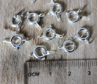 7mm Silver Plated Bolt Ring with Tag (Made in the UK)