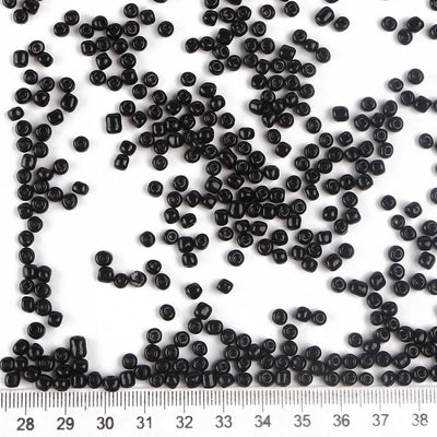 4mm Seed Beads ~ 20g ~ Black