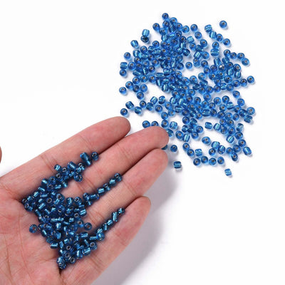 4mm Seed Beads ~ 20g ~ Silver Lined Sky Blue