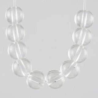 100 x Round Glass Beads ~ 6mm ~ Clear