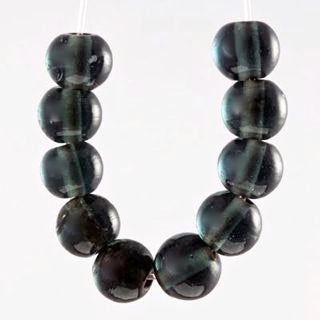 150 x Round Glass Beads ~ 4mm ~ Transparent Montana Blue