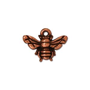 TierraCast Large Honeybee Charm ~ Antique Copper