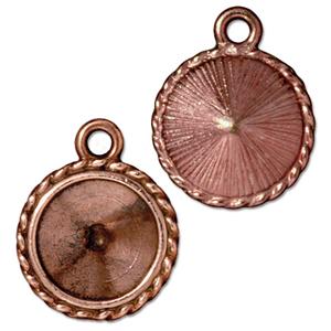 TierraCast 12mm TWISTED Round Frame ~ Antique Copper