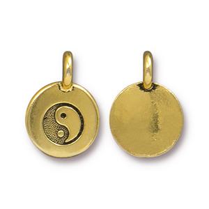 TierraCast Yin Yang Charm ~ Antique Gold