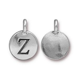 TierraCast Letter Charm ~ Z ~ Antique Silver