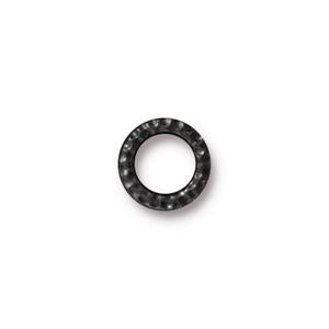 TierraCast Small Hammertone Ring ~ Black