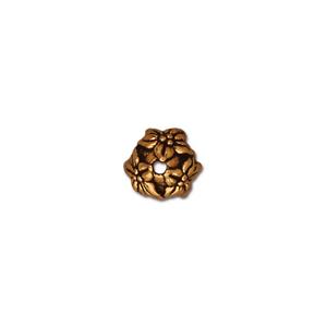 TierraCast Jasmine Bead Cap ~ Antique Gold