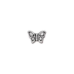 TierraCast Small Butterfly Bead ~ Antique Silver