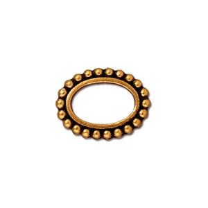 TierraCast Oval Bead Frame (9x6mm Bead) ~ Antique Gold