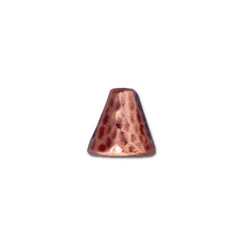 TierraCast Hammertone Bead Cone ~ Antique Copper