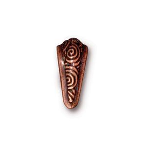 TierraCast Spiral Pinch Bail ~ Medium ~ Antique Copper