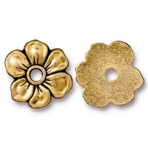 TierraCast Rivetable Apple Blossom Bead ~ Antique Gold