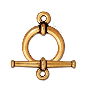 TierraCast Large Toggle Clasp ~ Antique Gold