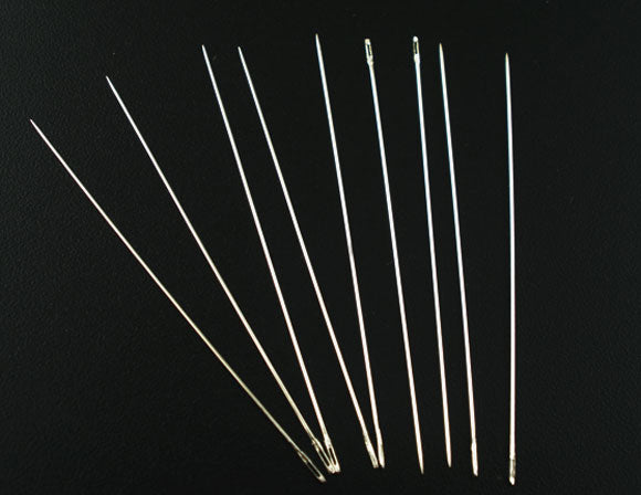 2 x Stainless Steel  Beading Needles ~ 80mm Long
