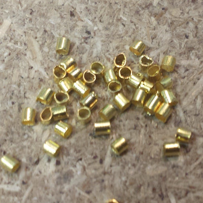Gold Plate Crimp Tubes ~ 2mm ~ 5g Bag
