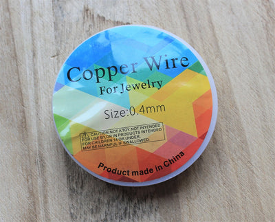 0.4mm (26 Gauge) Gold Plated Copper Craft Wire ~ 12 Metres