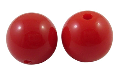 10 x  Acrylic Beads ~ 14mm ~ Red