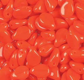 20 x Preciosa Pip Beads ~ 5x7mm ~ Opaque Red