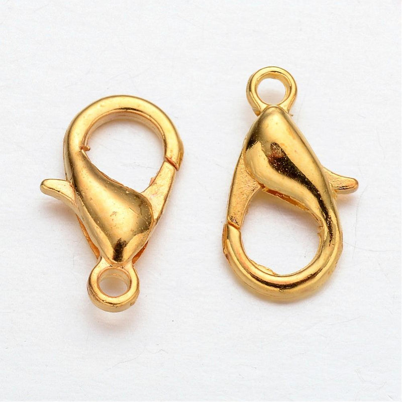 12mm Gold Plated Lobster Clasp ~ Lead and Nickel Free