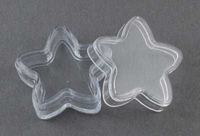 Plastic Bead Container ~ 35mm x 15mm ~ Star