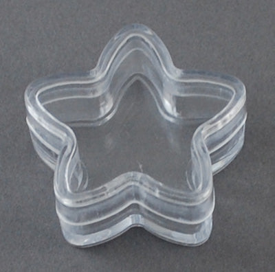 Plastic Bead Container ~ 35mm x 15mm ~ Star