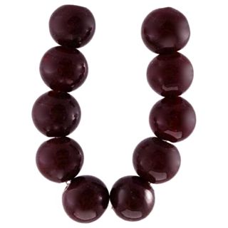 100 x Round Glass Beads ~ 6mm ~ Garnet-Dark Reddish Brown
