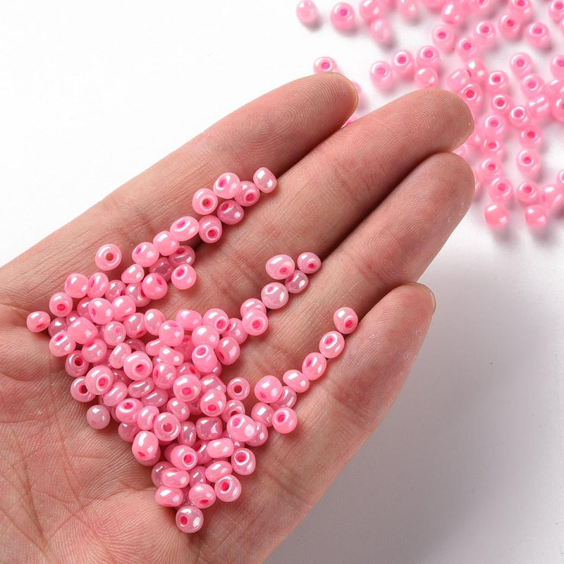 4mm Seed Beads ~ 20g ~ Ceylon Pink