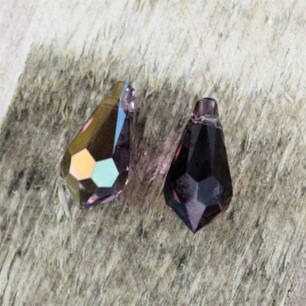 Swarovski Crystal Drop ~ 15mm ~ Crystal Lilac Shadow