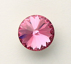 Swarovski Crystal Round Rivoli Stone ~ 12mm ~ Rose