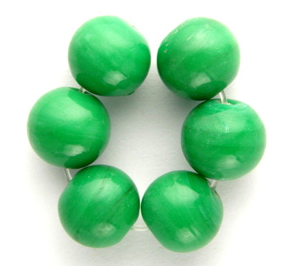 20 x Round Glass Beads ~ 12mm ~ Sea Green