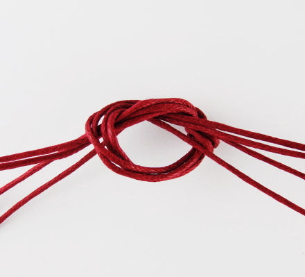 Dark Red Cotton Waxed Cord ~ 1mm ~ 1 Metre