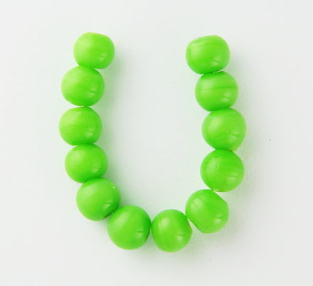 150 x Round Glass Beads ~ 4mm ~ Bright Green