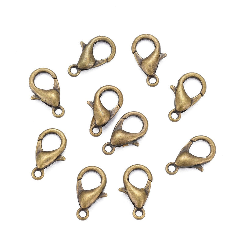 12mm Antique Bronze Plated Lobster Clasp ~ Lead and Nickel Free