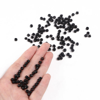 4mm Seed Beads ~ 20g ~ Black