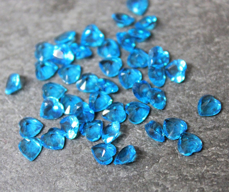 5 x Floating Charms ~ 5mm Blue Hearts