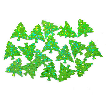 50 x Christmas Tree Sequins ~ 16mm x 15mm
