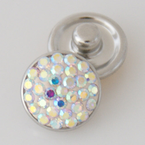 Rhinestone Mini Snap Button ~ 12mm ~ Crystal AB