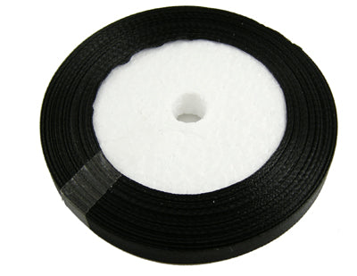 Satin Ribbon ~ 10mm Wide ~ Black ~ 25 yard-spool
