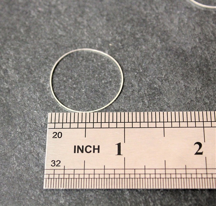 20 x Silver Plated 1 Inch Solid Rings